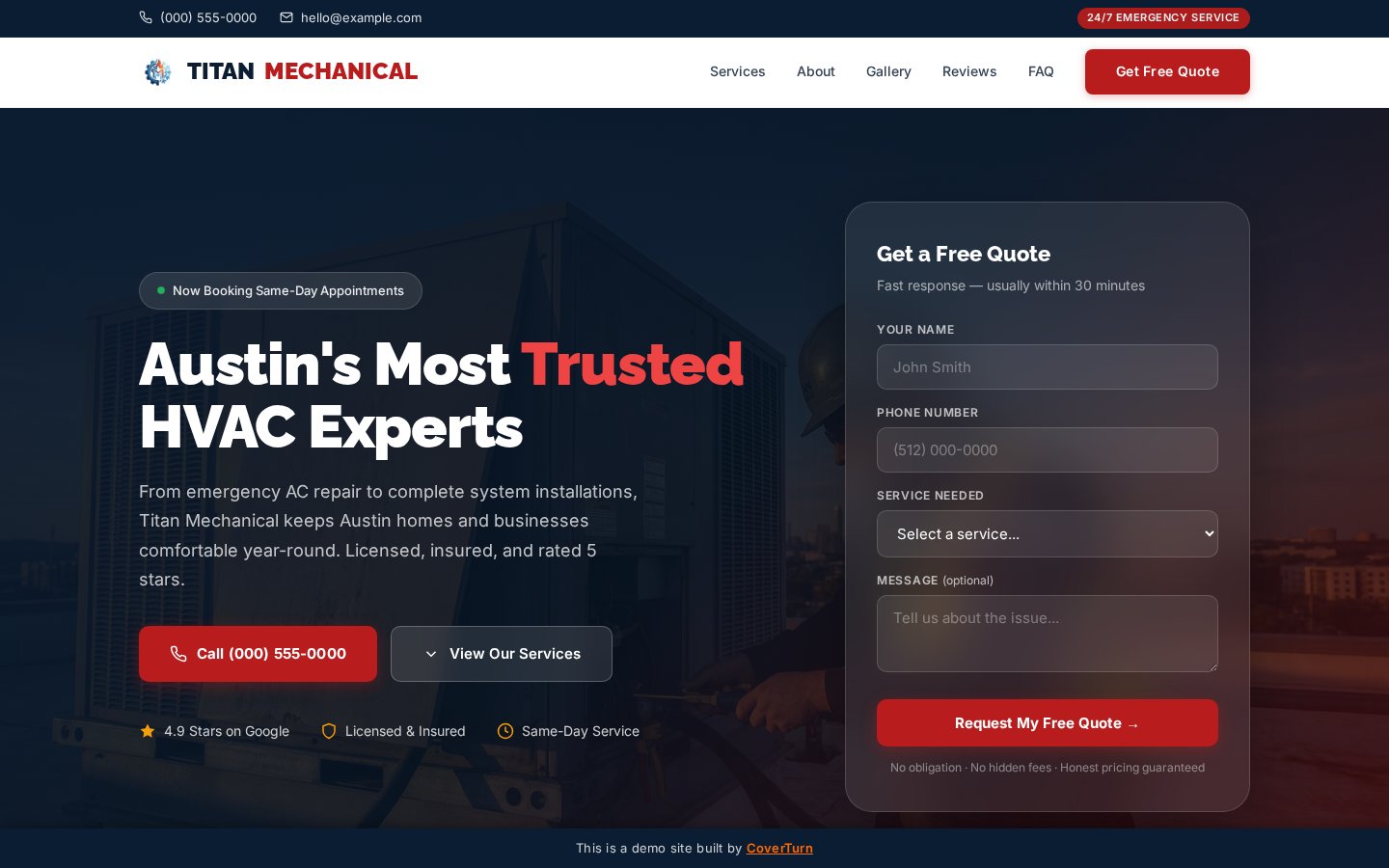 HVAC demo preview